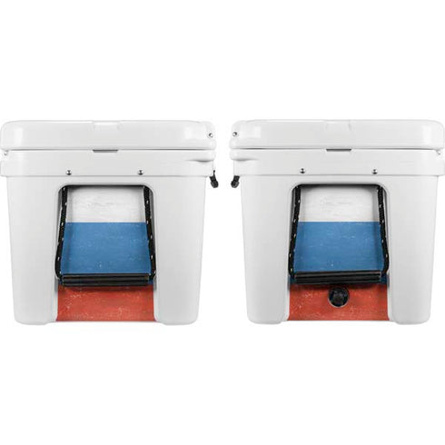 Russian Flag Distressed YETI Tundra 75 Hard Cooler Skin